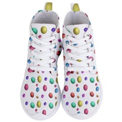 Egg Easter Texture Colorful Women s Lightweight High Top Sneakers