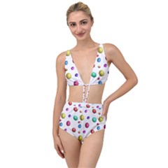 Egg Easter Texture Colorful Tied Up Two Piece Swimsuit by HermanTelo