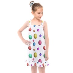 Egg Easter Texture Colorful Kids  Overall Dress by HermanTelo