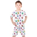 Egg Easter Texture Colorful Kids  Tee and Shorts Set View1