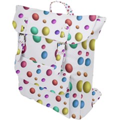 Egg Easter Texture Colorful Buckle Up Backpack by HermanTelo