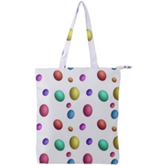 Egg Easter Texture Colorful Double Zip Up Tote Bag by HermanTelo