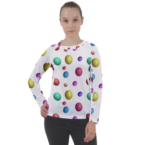 Egg Easter Texture Colorful Women s Long Sleeve Raglan Tee by HermanTelo