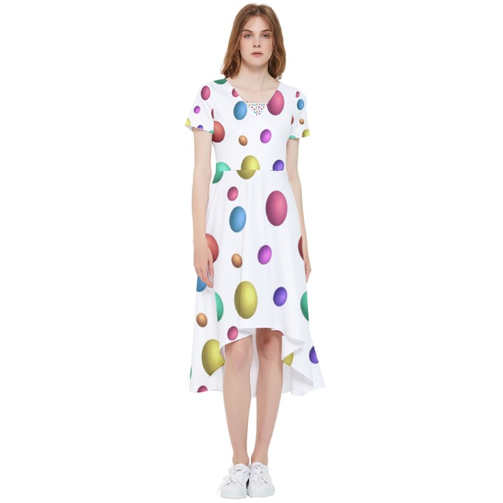 Egg Easter Texture Colorful High Low Boho Dress