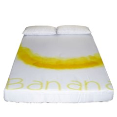 Banana Fruit Watercolor Painted Fitted Sheet (king Size) by Mariart