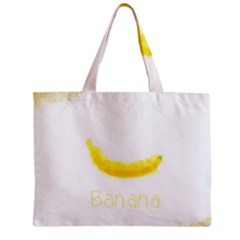 Banana Fruit Watercolor Painted Zipper Mini Tote Bag by Mariart