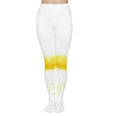 Banana Fruit Watercolor Painted Tights by Mariart