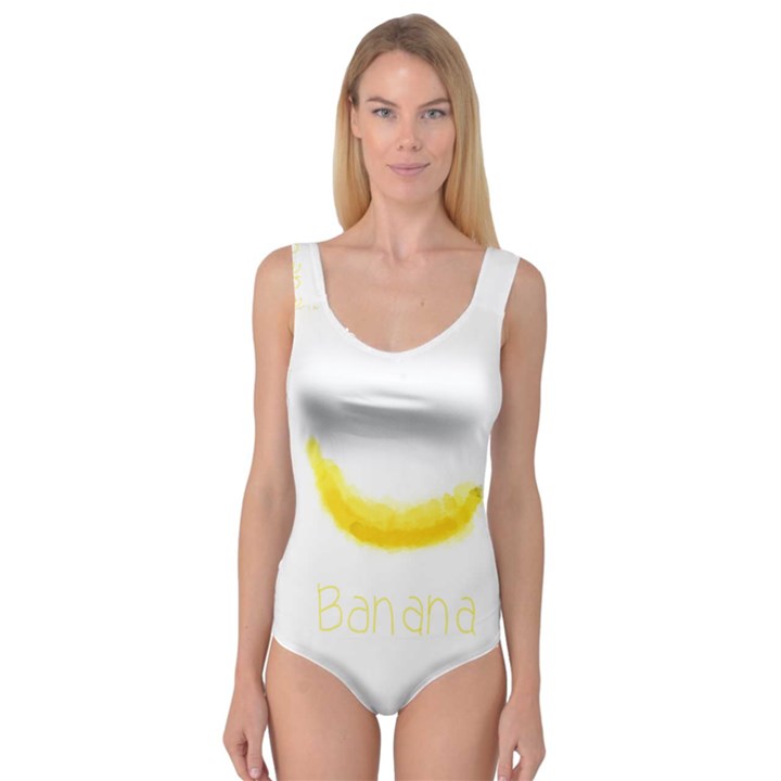 Banana Fruit Watercolor Painted Princess Tank Leotard 