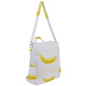 Banana Fruit Watercolor Painted Crossbody Backpack View2