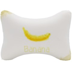 Banana Fruit Watercolor Painted Seat Head Rest Cushion by Mariart