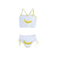 Banana Fruit Watercolor Painted Girls  Tankini Swimsuit by Mariart