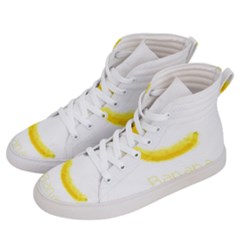 Banana Fruit Watercolor Painted Women s Hi-top Skate Sneakers by Mariart