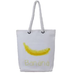 Banana Fruit Watercolor Painted Full Print Rope Handle Tote (small)