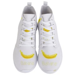 Banana Fruit Watercolor Painted Men s Lightweight High Top Sneakers