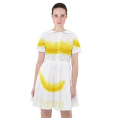 Banana Fruit Watercolor Painted Sailor Dress