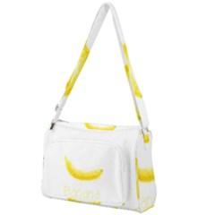 Banana Fruit Watercolor Painted Front Pocket Crossbody Bag