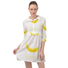 Banana Fruit Watercolor Painted Mini Skater Shirt Dress by Mariart