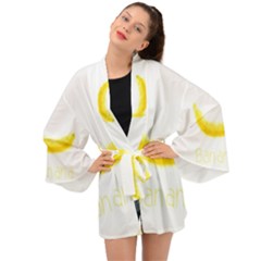 Banana Fruit Watercolor Painted Long Sleeve Kimono