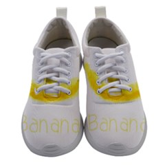 Banana Fruit Watercolor Painted Athletic Shoes by Mariart