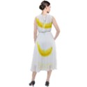 Banana Fruit Watercolor Painted Round Neck Boho Dress View2