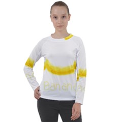 Banana Fruit Watercolor Painted Women s Long Sleeve Raglan Tee