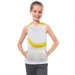 Banana Fruit Watercolor Painted Kids  Sleeveless Hoodie by Mariart