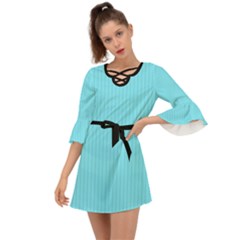 Arctic Blue - Criss Cross Mini Dress by FashionLane