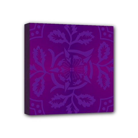 Cloister Advent Purple Mini Canvas 4  X 4  (stretched)