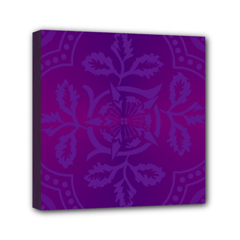 Cloister Advent Purple Mini Canvas 6  X 6  (stretched) by HermanTelo