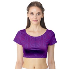 Cloister Advent Purple Short Sleeve Crop Top