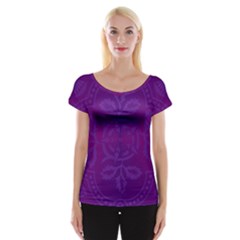 Cloister Advent Purple Cap Sleeve Top