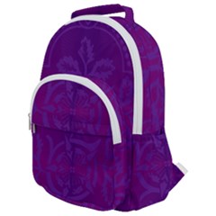 Cloister Advent Purple Rounded Multi Pocket Backpack by HermanTelo