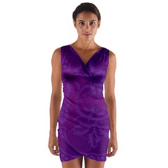 Cloister Advent Purple Wrap Front Bodycon Dress