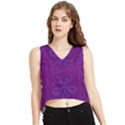 Cloister Advent Purple V-Neck Cropped Tank Top View1