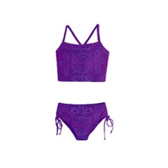 Cloister Advent Purple Girls  Tankini Swimsuit