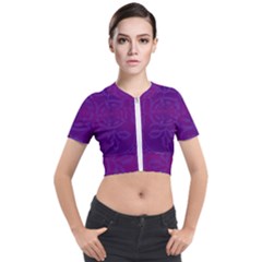 Cloister Advent Purple Short Sleeve Cropped Jacket