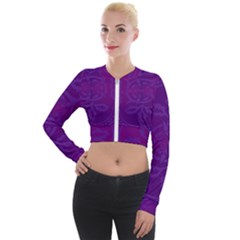 Cloister Advent Purple Long Sleeve Cropped Velvet Jacket