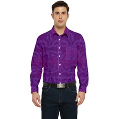 Cloister Advent Purple Men s Long Sleeve Pocket Shirt  by HermanTelo