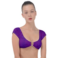 Cloister Advent Purple Cap Sleeve Ring Bikini Top