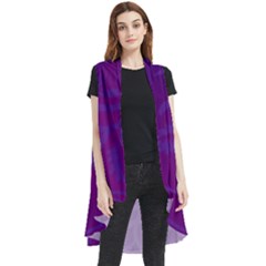 Cloister Advent Purple Sleeveless Chiffon Waistcoat Shirt