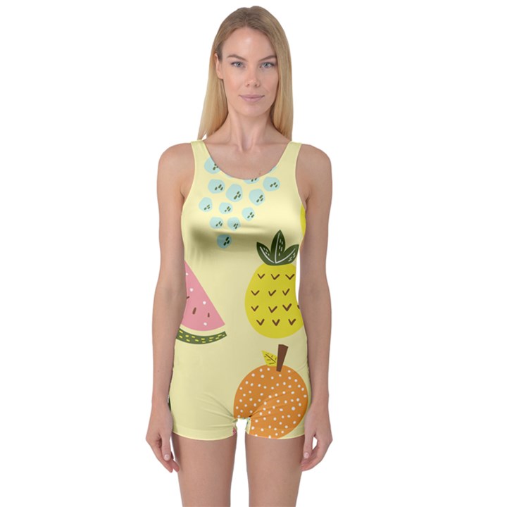 Fruit One Piece Boyleg Swimsuit