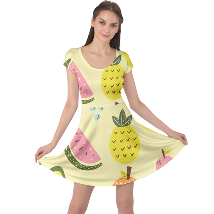 Fruit Cap Sleeve Dress