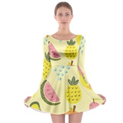 Fruit Long Sleeve Skater Dress