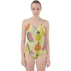 Fruit Cut Out Top Tankini Set