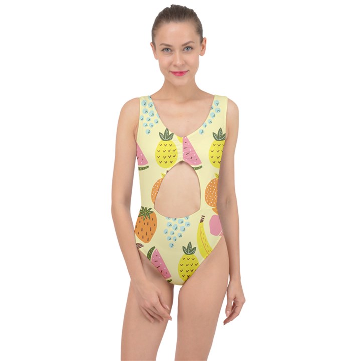 Fruit Center Cut Out Swimsuit