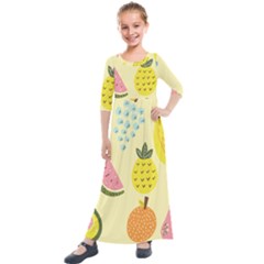 Fruit Kids  Quarter Sleeve Maxi Dress by HermanTelo