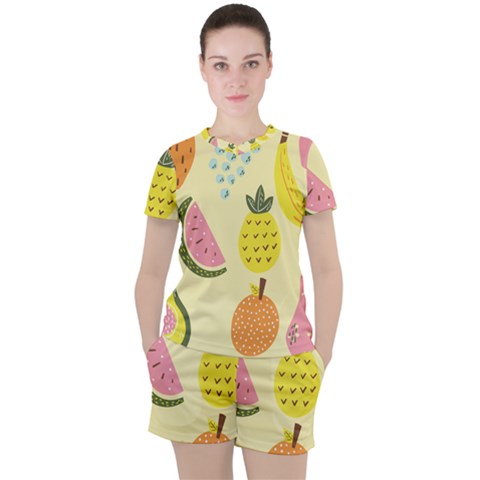 Fruit Women s Tee And Shorts Set by HermanTelo