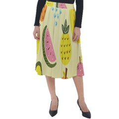 Fruit Classic Velour Midi Skirt 