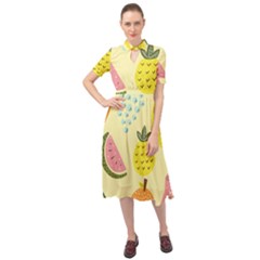 Fruit Keyhole Neckline Chiffon Dress by HermanTelo