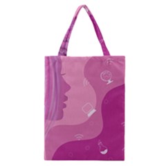 Online Woman Beauty Purple Classic Tote Bag by Mariart